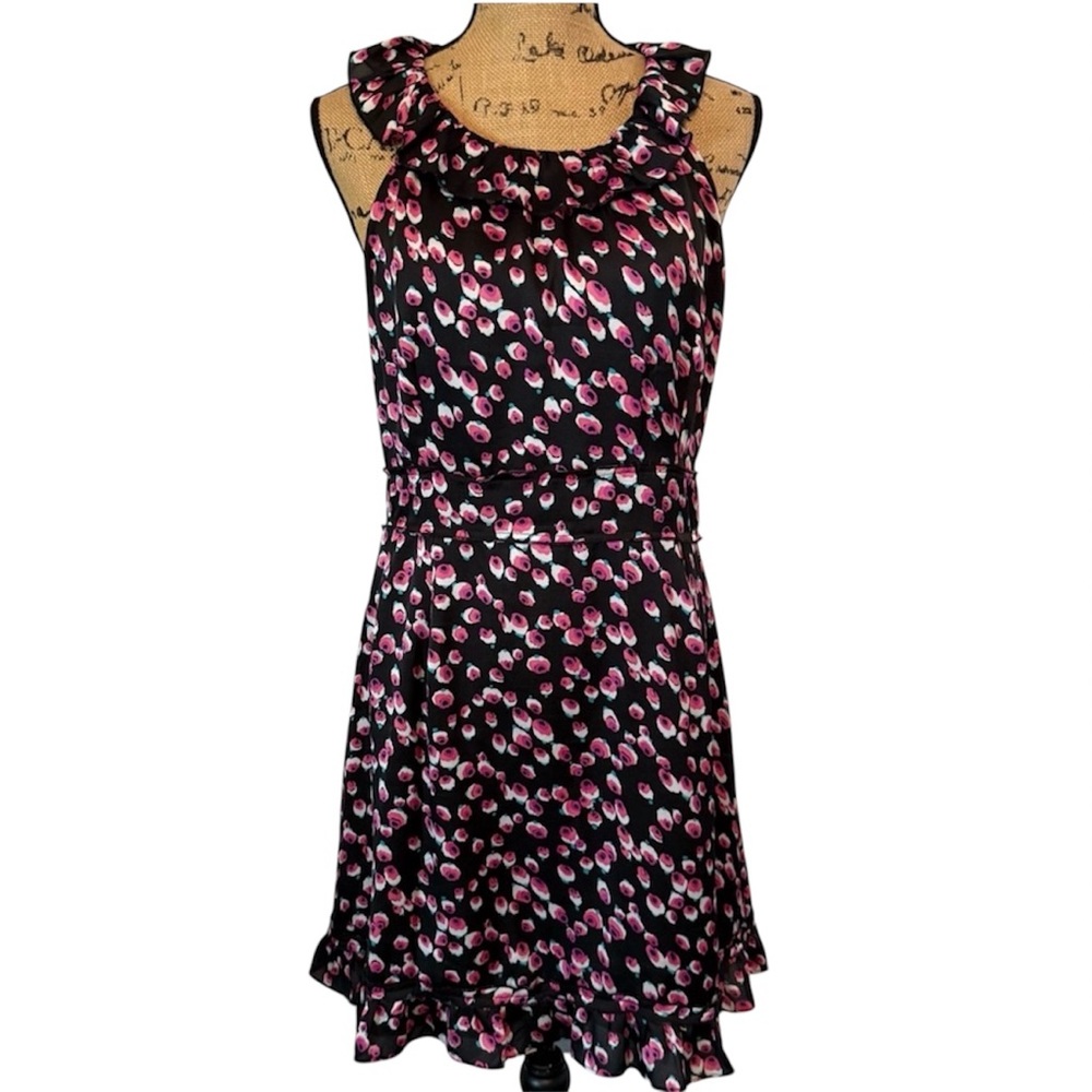 Black and pink Sleeveless fit and flare dress large